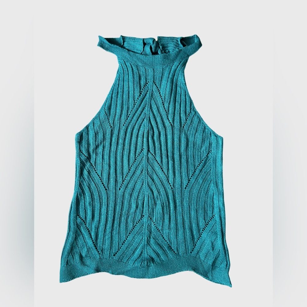 Teal Knit Halter Top